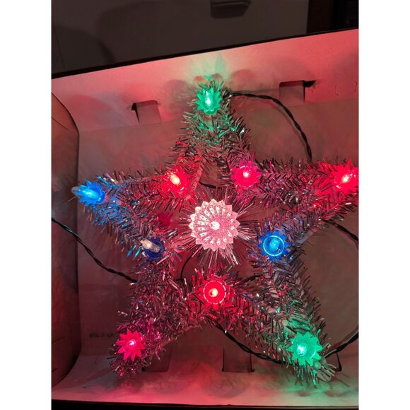 Vintage Twinkle Lite Christmas Star Tree Top – Festive & Bright! ⭐🎄 - Picture 2 of 4